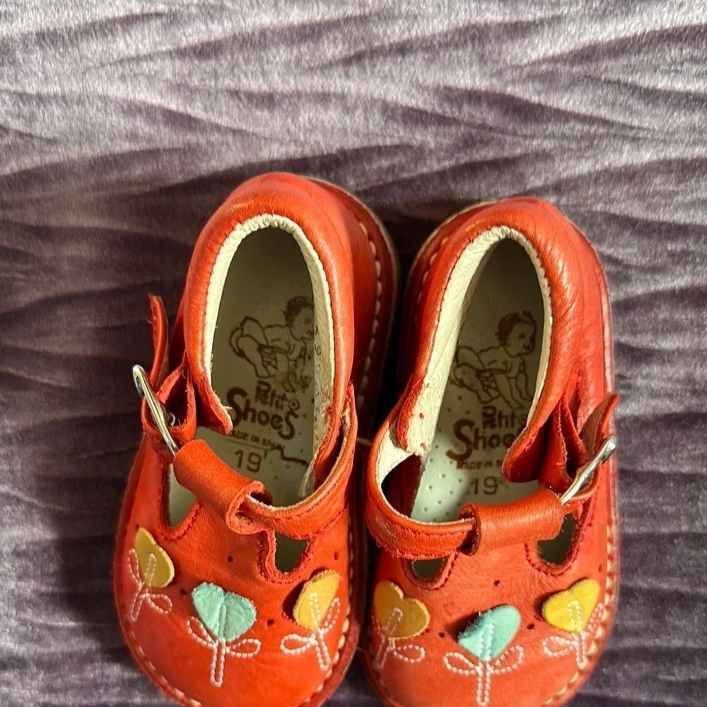 Red and Yellow Dress Shoes with Animal Face Design
